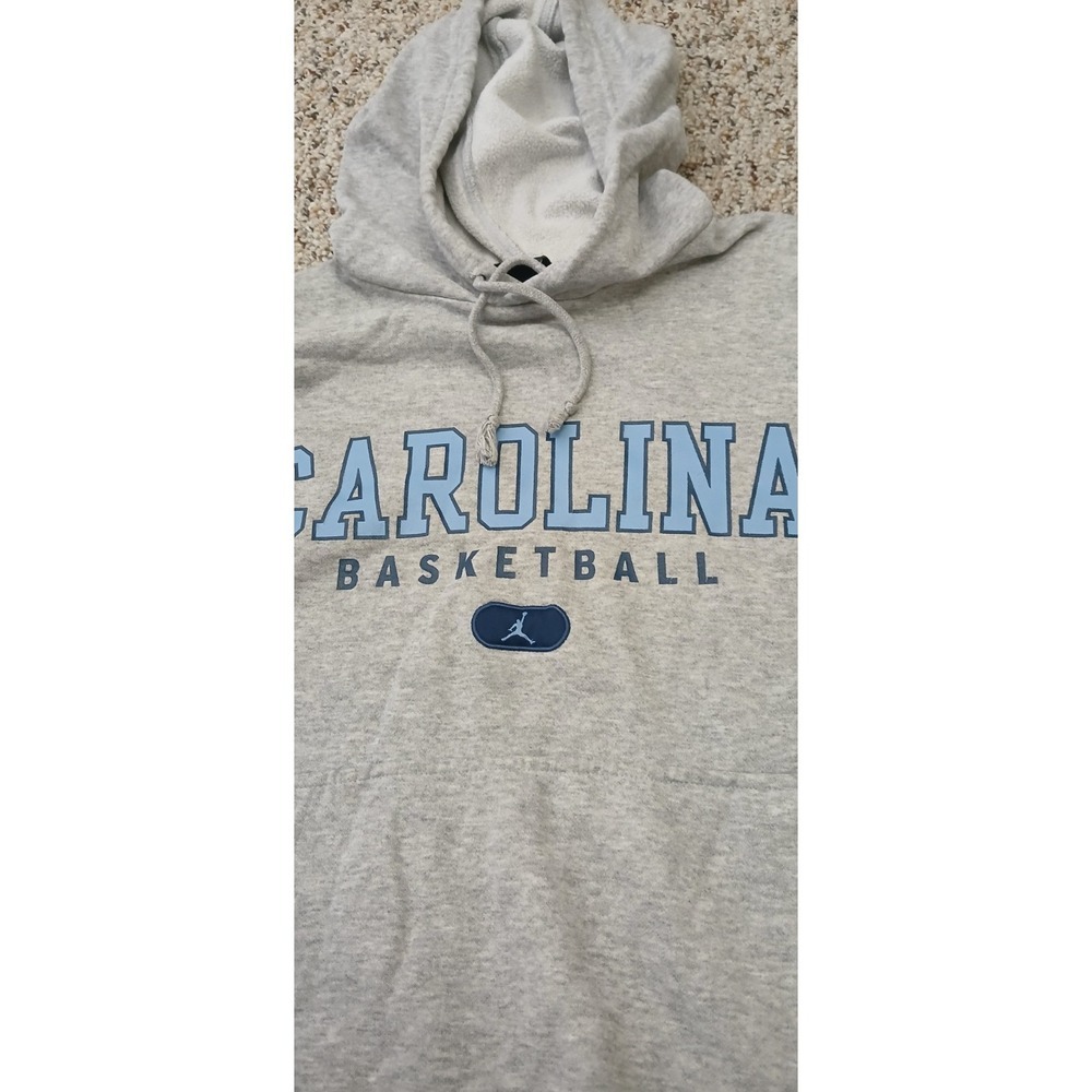 Jordan Mens Hoodie Gray North Carolina Basketball Long Sleeve Pullover Size M - Picture 6 of 11